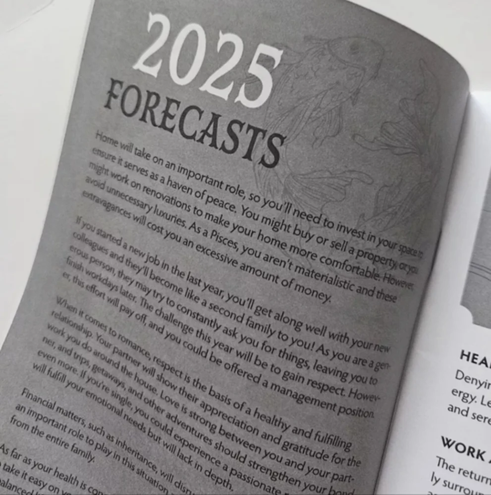 Discover What the‎ Stars Will Say 2025 Pisces Love, Health, Money Astrology Book